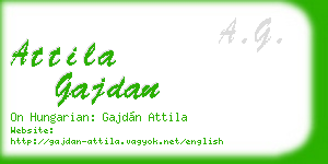 attila gajdan business card